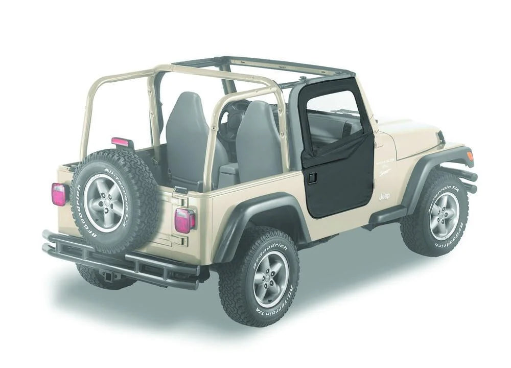Bestop Full Fabric Doors - (Black Diamond) 51789-35 fits 1997-2006 Jeep Wrangler
