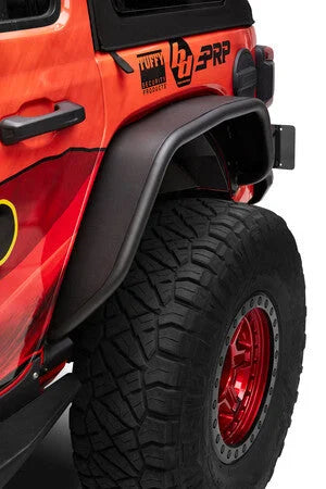 Bestop Granite Series(TM) Fender Flares - Rear (Black) 49661-01 fits 2018-2022 Jeep Wrangler - Side View