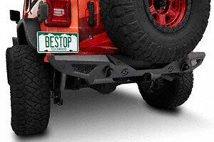 Bestop Granite Series(TM) Rear Bumper 44961-01 fits 2018-2022 Jeep Wrangler - Side View