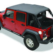 Load image into Gallery viewer, Bestop Header Bikini (Black Diamond) 52584-35 fits 2010-2017 Jeep Wrangler JK 4-Door - Side View