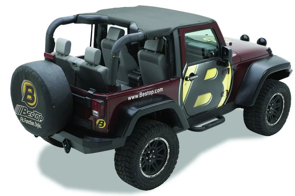 Bestop Header Bikini (Black Diamond) 52586-35 fits 2010-2017 Jeep Wrangler JK 2-Door
