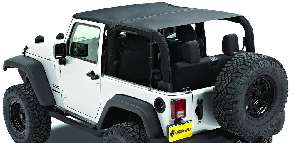 Bestop Header Cable Style Bikini (Black Diamond) 52593-35 fits 2010-2017 Jeep Wrangler JK 2-Door