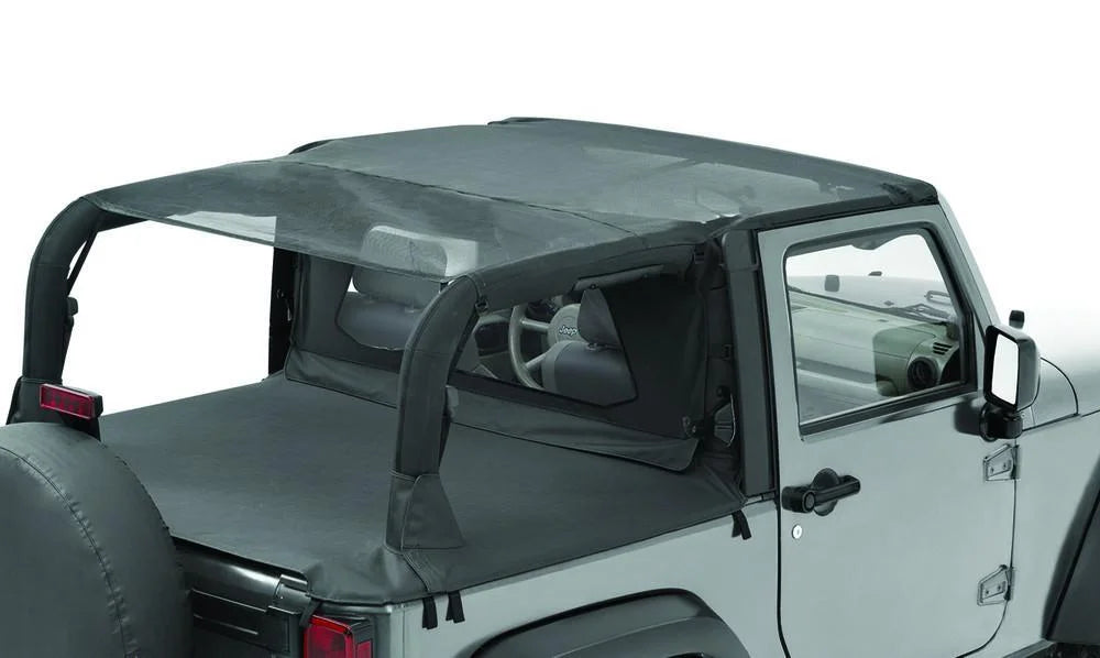 Bestop Header Cable Style Bikini (Mesh) 52593-11 fits 2010-2017 Jeep Wrangler JK 2-Door