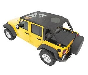 Bestop Header Cable Style Bikini (Mesh) 52594-11 fits 2010-2017 Jeep Wrangler JK 4-Door - Main Product View