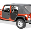 Load image into Gallery viewer, Bestop Lower Fabric Doors - '07-18 Wrangler JK 4-Door (Rear Doors; Black Diamond) 53041-35