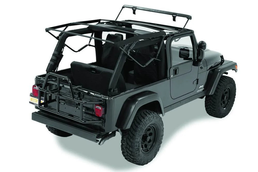 Bestop OE Style Replacement Bow & Frame Hardware Kit 55003-01 fits 2004-2006 Jeep Wrangler - Side View
