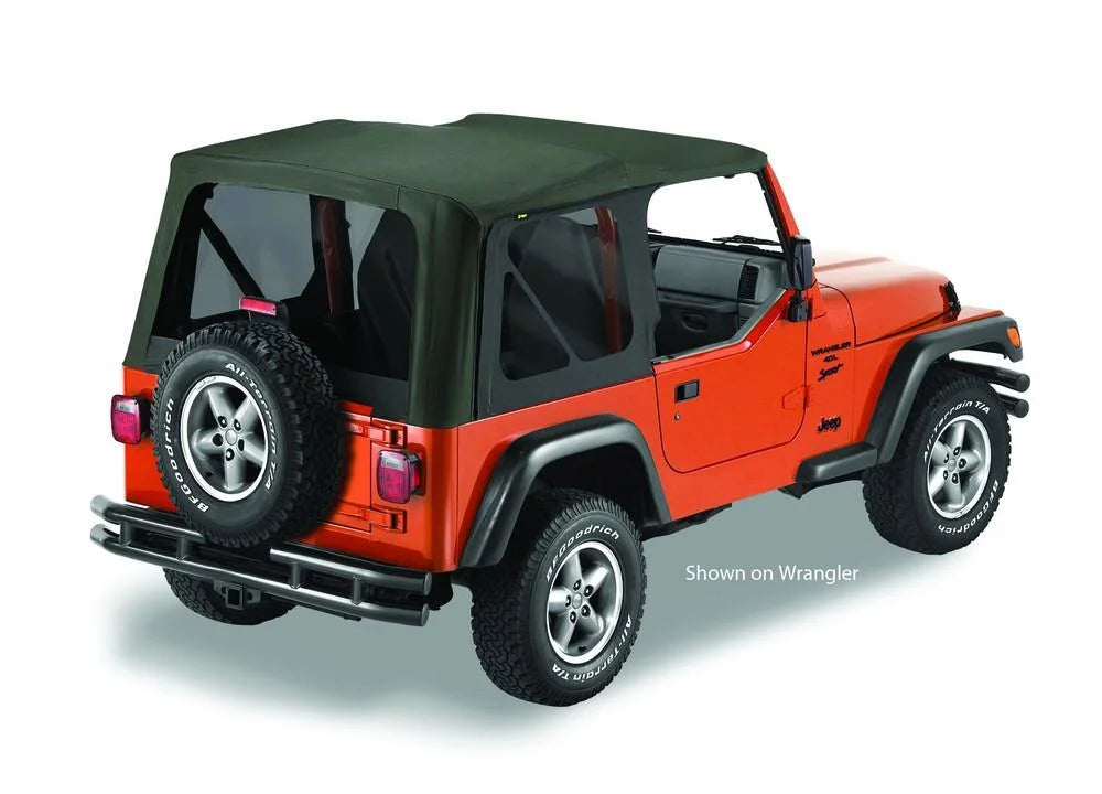Bestop Replace-A-Top(TM) for OEM Hardware 79140-35 fits 2004-2006 Jeep Wrangler - Side View