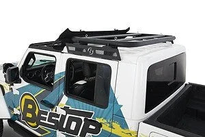Bestop Roof Rack (Black) 41470-01 fits 2018-2022 Jeep Gladiator / 2018-2022 Jeep Wrangler JL 2-Door - Main Product View