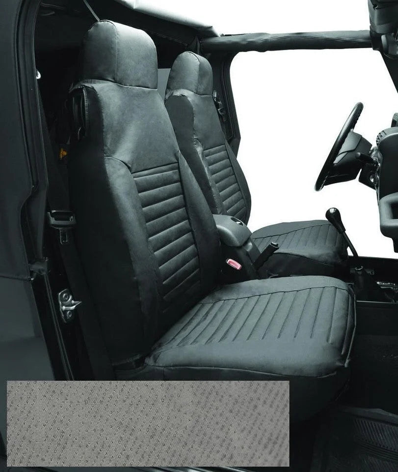 Bestop Seat Covers - Front (Charcoal / Gray) 29226-09 fits 1997-2002 Jeep Wrangler - Main Product View