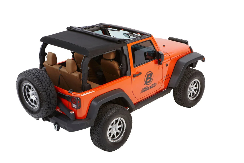 Bestop Trektop Glide - '07-18 Wrangler JK 2-Door (Black Diamond) 54922-35