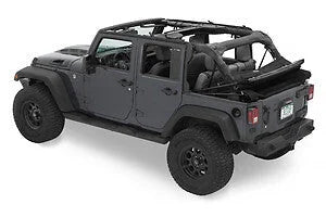 Bestop Trektop Glide (Black Diamond) 54423-35 fits 2007-2018 Jeep Wrangler JK 4-Door - Side View