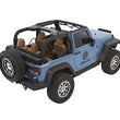 Load image into Gallery viewer, Bestop Trektop Glide (Black Twill) 54422-17 fits 2007-2018 Jeep Wrangler JK 2-Door - Main Product View