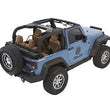 Load image into Gallery viewer, Bestop Trektop Glide (Black Twill) 54422-17 fits 2007-2018 Jeep Wrangler JK 2-Door - Main Product View