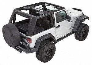 Bestop Trektop Pro (Black Twill) 54462-17 fits 2007-2018 Jeep Wrangler JK 2-Door - Installation View
