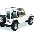Load image into Gallery viewer, Bestop Upper Door Sliders (Dark Tan; Dual Sliding Window) 51787-33 fits 1997-2006 Jeep Wrangler TJ