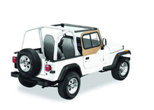 Load image into Gallery viewer, Bestop Upper Door Sliders (Dark Tan; Dual Sliding Window) 51787-33 fits 1997-2006 Jeep Wrangler TJ
