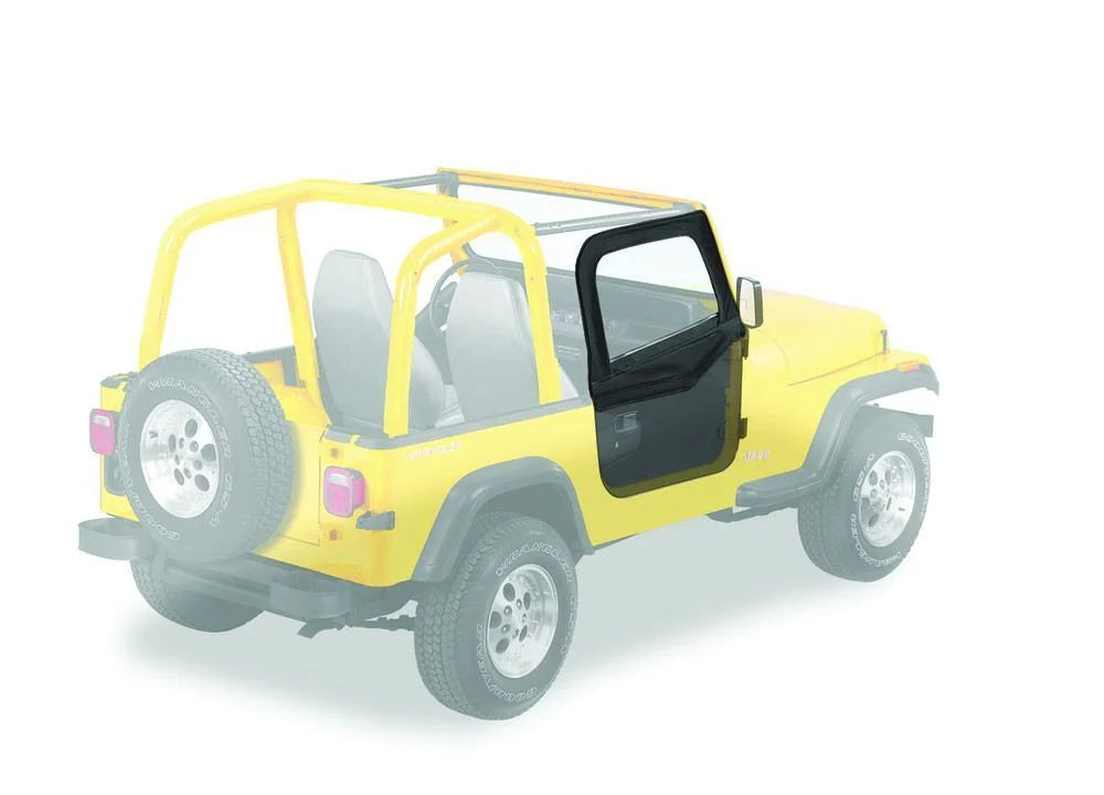 Bestop Upper Fabric Doors (Black Denim) 51780-15 fits 1988-1995 Jeep Wrangler YJ