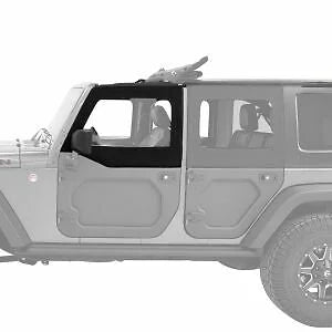 Bestop Upper Fabric Doors (Front Upper Doors, Black Twill) 51732-17 fits 2007-2017 Jeep Wrangler JK - Additional View 8
