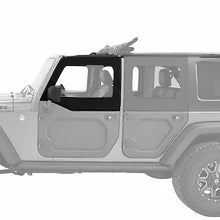 Load image into Gallery viewer, Bestop Upper Fabric Doors (Front Upper Doors, Black Twill) 51732-17 fits 2007-2017 Jeep Wrangler JK - Additional View 8