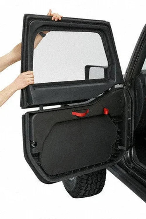 Bestop Upper Fabric Doors (Front Upper Doors, Black Twill) 51732-17 fits 2007-2017 Jeep Wrangler JK - Additional View 9