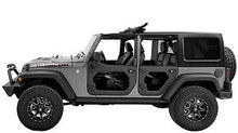 Load image into Gallery viewer, Bestop Upper Fabric Doors (Rear Upper Doors, Black Twill) 51733-17 fits 2007-2017 Jeep Wrangler JK 4-Door - Side View
