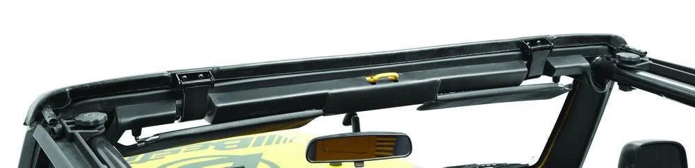 Bestop Windshield Header Assembly - (Factory Style Replacement) 55014-01 fits 1997-2006 Jeep Wrangler TJ