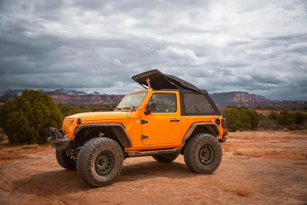 BestopTrektop Glide 2-Door for JL - Jeep 2018-26 Wrangler JL (Black Diamond)54930-35 - Installation View
