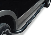 Load image into Gallery viewer, Big Country 3" Round Classic Side Steps - Complete Kit with Brackets - Black, Semi-Gloss 372011 - Side View