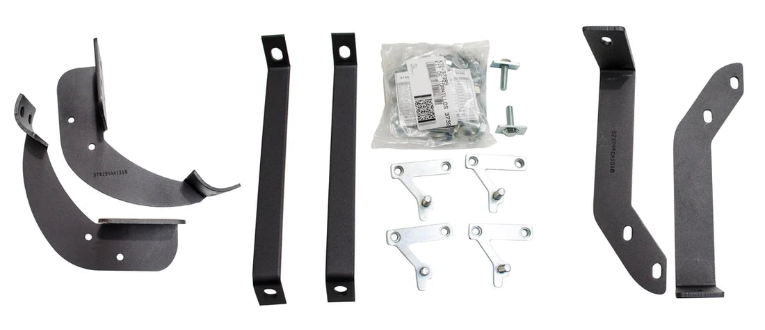 Big Country 3" Round Wheel-to-Wheel Side Steps -Complete Kit with Brackets-Black, Semi-Gloss 373991 - Side View