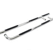 Load image into Gallery viewer, Big Country 3" Round Wheel-to-Wheel Side Steps (Kickout Ver. for Dual Rear Wheels) - StSteel 375014 - Side View