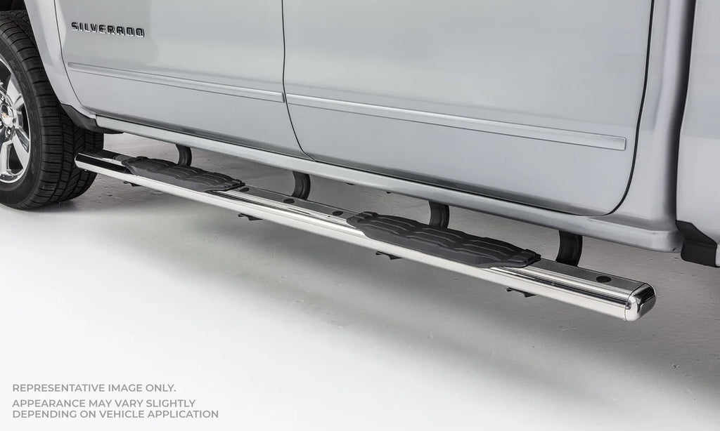 Big Country 5" Fusion Side Steps - Complete Kit with Brackets - Stainless Steel Finish 105324806 - Side View