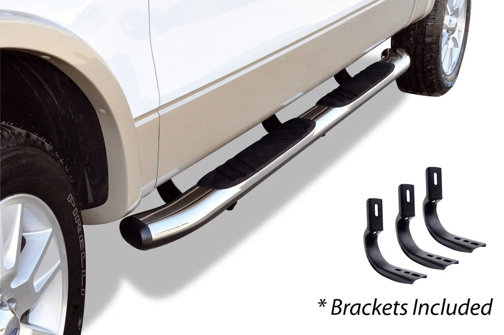 Big Country 5" Widesider XL Composite Side Steps - Kit with Brackets 395401808 - Side View