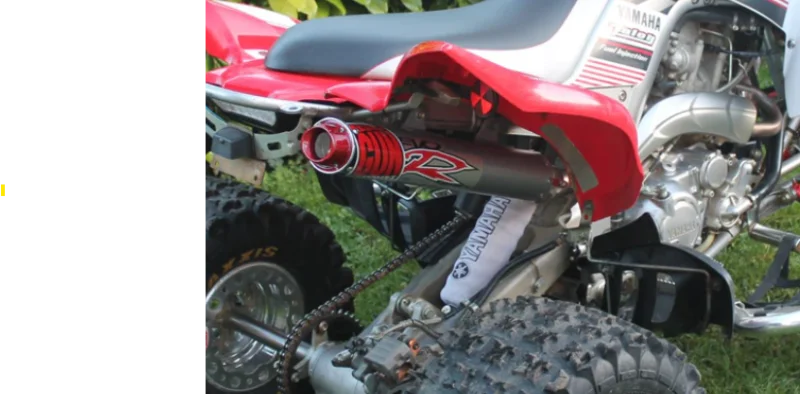 Big Gun 06-23 Yamaha RAPTOR 700 EVO R Series Slip On Exhaust - Side View