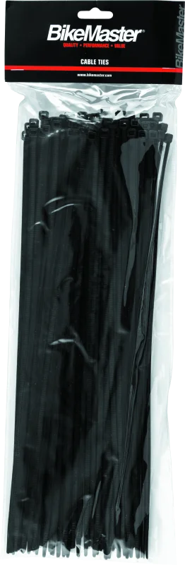 BikeMaster 15in Cable Ties (Pack of 100) - Black