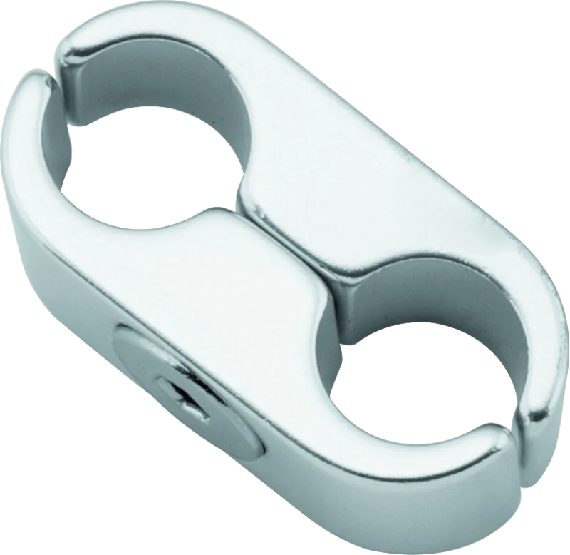 BikeMaster 2 Lines Cable Clamp - Silver