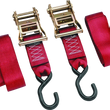 Load image into Gallery viewer, BikeMaster 2x84in Ratchet Tiedown Pair - Red