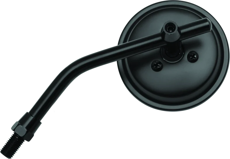 BikeMaster 3in Adjustable Round Mirror 10mm - Each - Black - Main Product View
