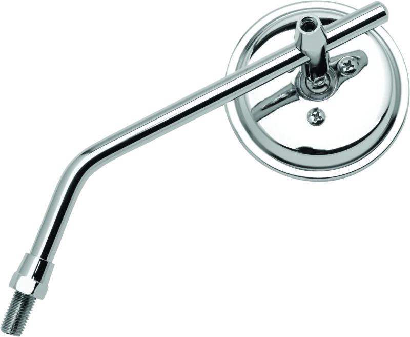 BikeMaster 3in Adjustable Round Mirror 10mm - Each - Chrome - Main Product View