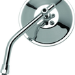 Load image into Gallery viewer, BikeMaster 4in Adjustable Round Mirror 10mm - Each - Chrome - Main Product View