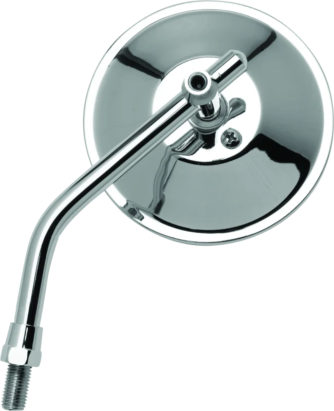 BikeMaster 4in Adjustable Round Mirror 10mm - Each - Chrome - Main Product View
