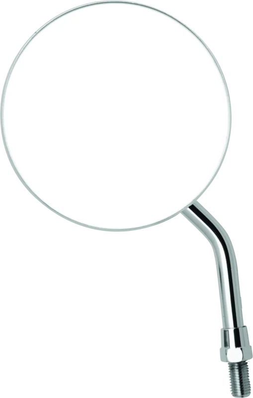 BikeMaster 4in Adjustable Round Mirror 10mm - Each - Chrome - Side View