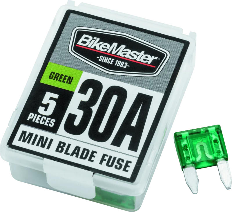 BikeMaster 5Piece 30A Replacement Mini Blade Fuse