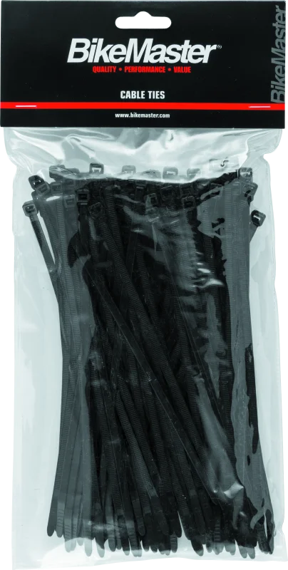 BikeMaster 7.5in Cable Ties (Pack of 100) - Black