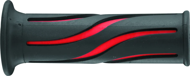 BikeMaster 7/8in Wave Grips - Black/Red