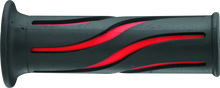 Load image into Gallery viewer, BikeMaster 7/8in Wave Grips - Black/Red
