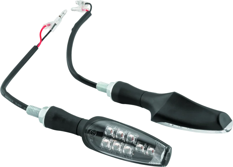 BikeMaster 8 Led Turn Signals Pair - Black
