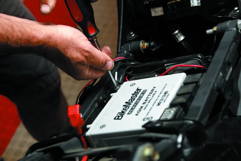 BikeMaster AGM Battery - MS12-12-BS - Side View