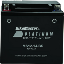 Load image into Gallery viewer, BikeMaster AGM Battery - MS12-14-BS
