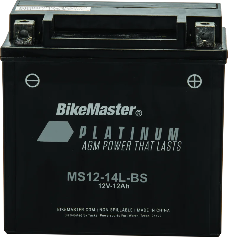 BikeMaster AGM Battery - MS12-14L-BS