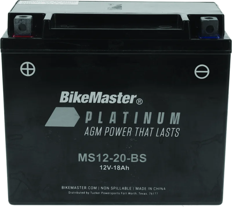 BikeMaster AGM Battery - MS12-20-BS